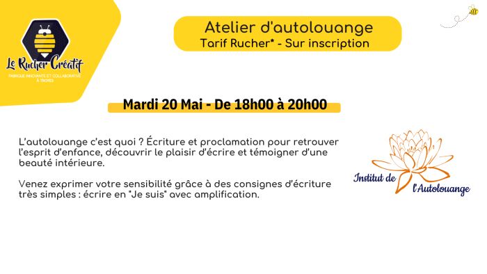 visuel atelier autolouange Le Rucher créatif