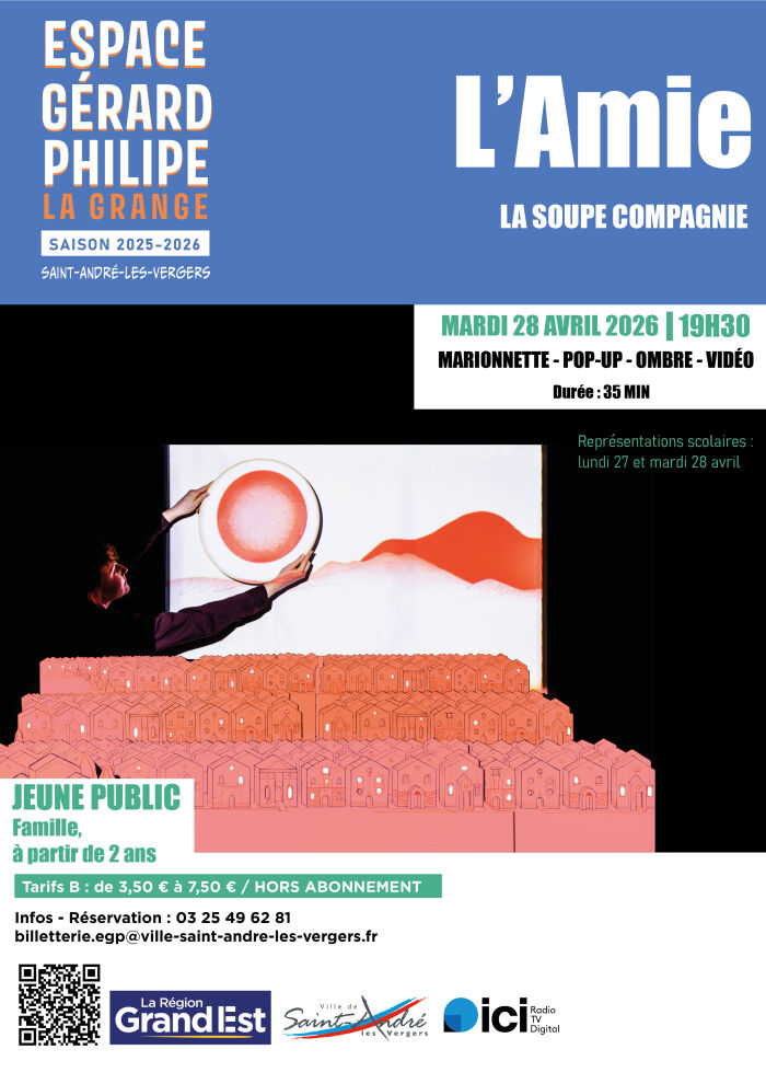 Affiche L'amie Service communication Ville de St André les Vergers - ©Raoul Gilibert.