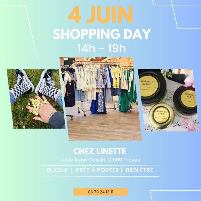 Affiche shopping day Chez Linette