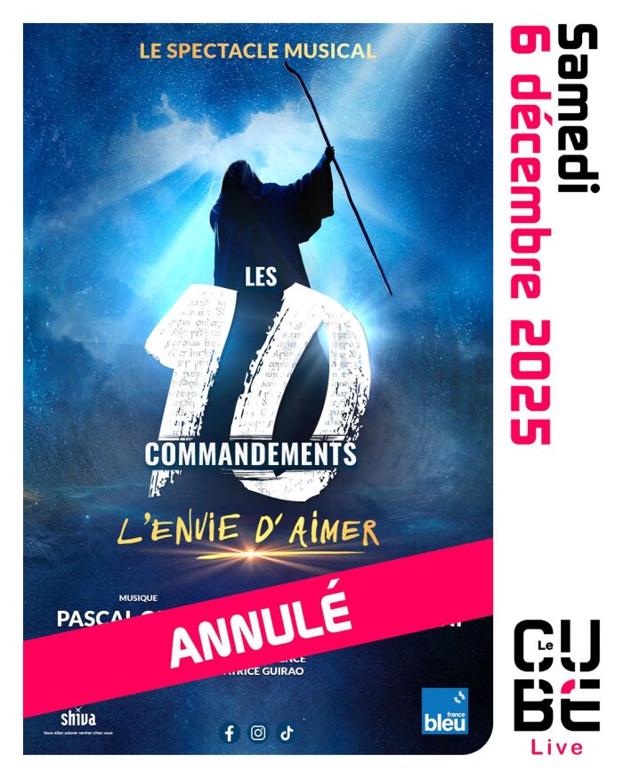 affiche annulation spectacle Communication Le Cube Troyes