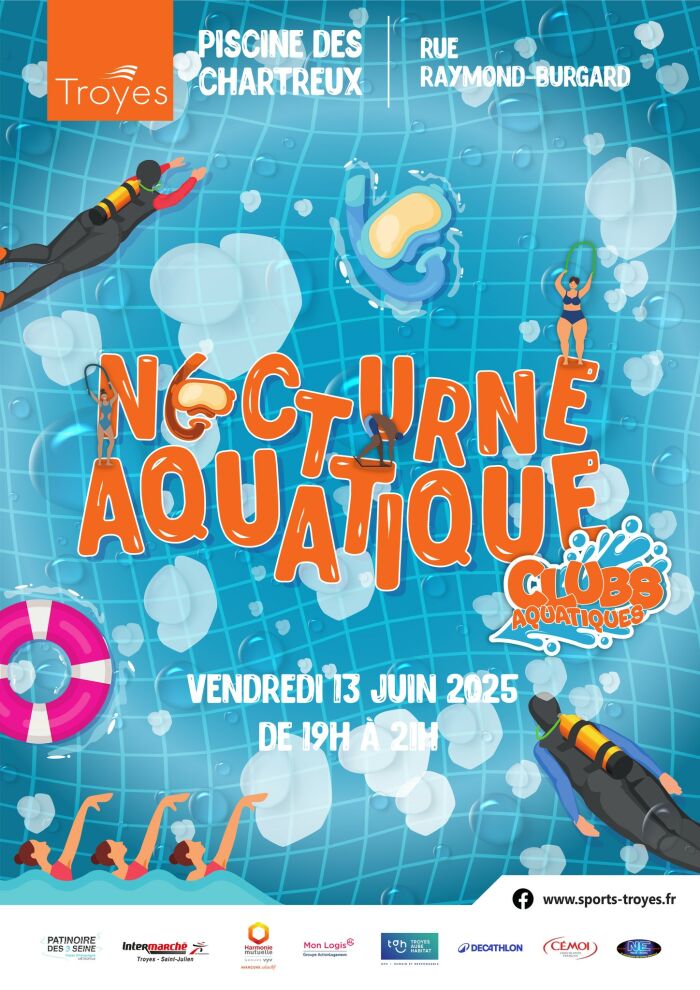 Affiche Nocturne aquatique © Ville de Troyes