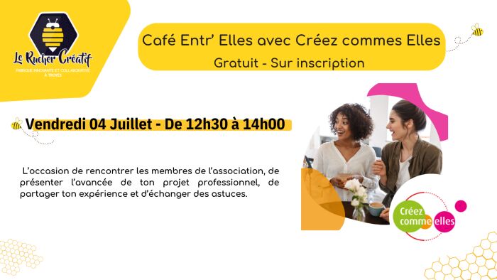 Visuel café entr'elles Le Rucher Créatif