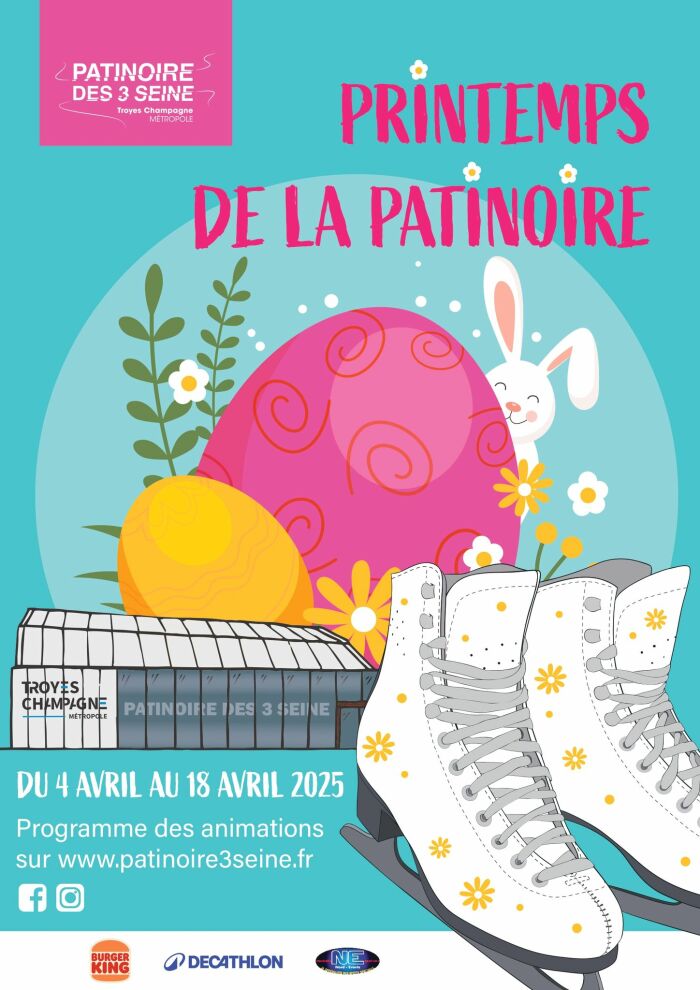 affiche printemps de la patinoire © Troyes Champagne Métropole
