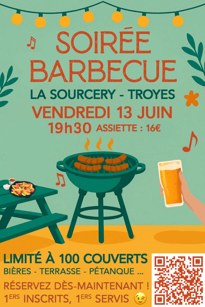 Affiche Barbecue La Sourcery 13 Juin La Sourcery