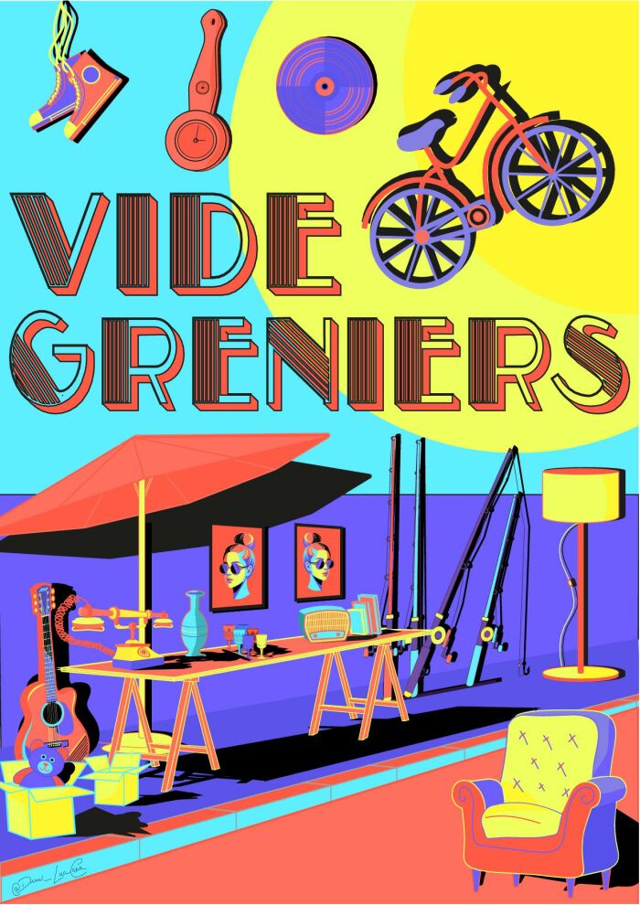Vide greniers_Thennelières ©Draw_luacrea - Troyes La Champagne Tourisme