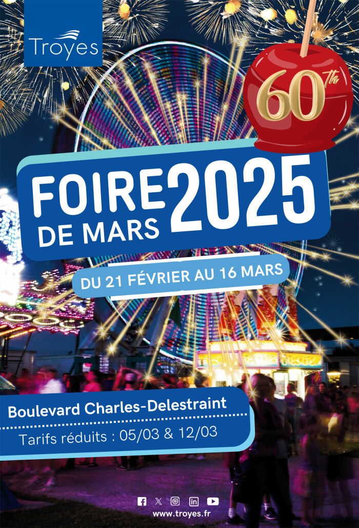 Affiche Foire de Mars 2025 © Ville de Troyes