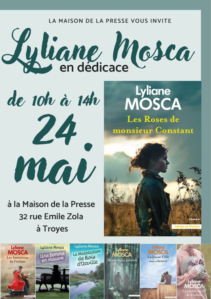 Affiche dédicace L. Mosca Maison de la Presse