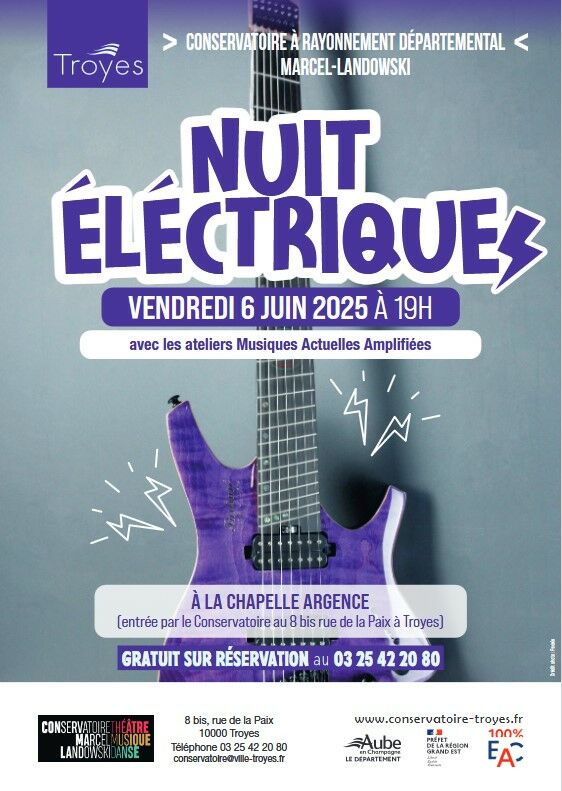 Nuit Electrique_Troyes Ville de Troyes - Visuel guitare : © Kai Zhao